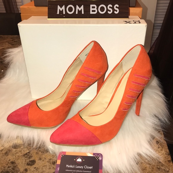 gwen stefani Shoes - Gm by Gwen Stepfani size 11 heels orange pink